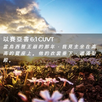 Picture 02 - 以 賽 亞 書 6:1 CUVT - 當 烏 西 雅 王 崩 的 那 年 ， 我 見 - Bible Verse Picture