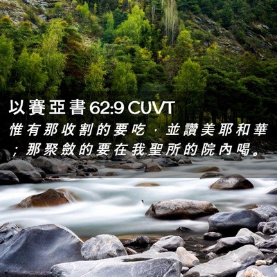 Picture 02 - 以 賽 亞 書 62:9 CUVT - 惟 有 那 收 割 的 要 吃 ， 並 讚 美 - Bible Verse Picture