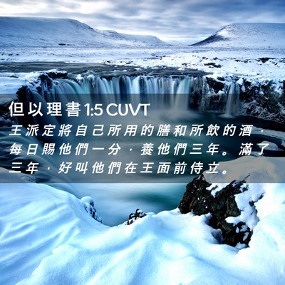 Picture 02 - 但 以 理 書 1:5 CUVT - 王 派 定 將 自 己 所 用 的 膳 和 所 - Bible Verse Picture