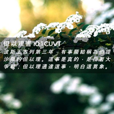 Picture 02 - 但 以 理 書 10:1 CUVT - 波 斯 王 古 列 第 三 年 ， 有 事 顯 - Bible Verse Picture