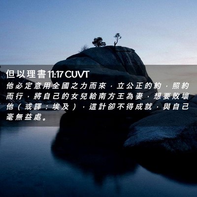 Picture 02 - 但 以 理 書 11:17 CUVT - 他 必 定 意 用 全 國 之 力 而 來 ， - Bible Verse Picture
