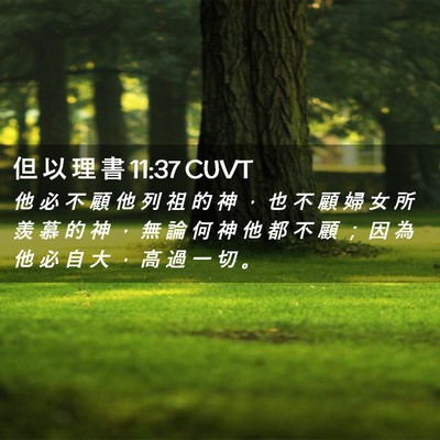 Picture 02 - 但 以 理 書 11:37 CUVT - 他 必 不 顧 他 列 祖 的 神 ， 也 不 - Bible Verse Picture