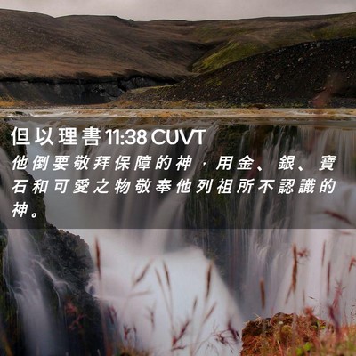 Picture 02 - 但 以 理 書 11:38 CUVT - 他 倒 要 敬 拜 保 障 的 神 ， 用 金 - Bible Verse Picture