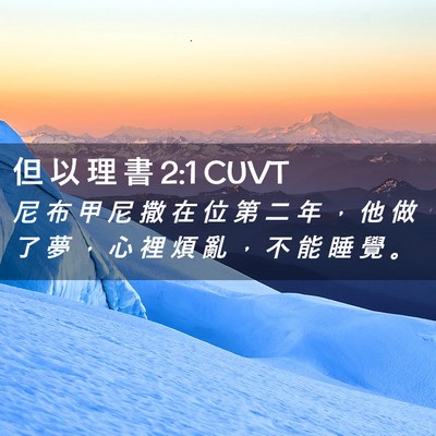 Picture 02 - 但 以 理 書 2:1 CUVT - 尼 布 甲 尼 撒 在 位 第 二 年 ， 他 - Bible Verse Picture
