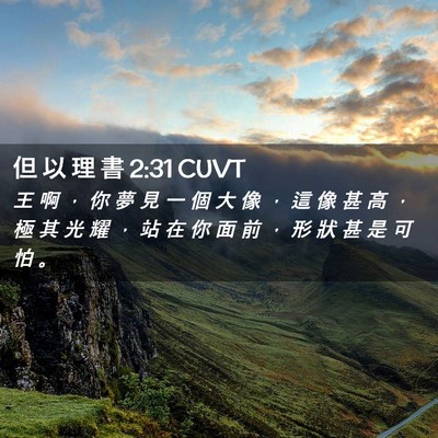 Picture 02 - 但 以 理 書 2:31 CUVT - 王 啊 ， 你 夢 見 一 個 大 像 ， 這 - Bible Verse Picture