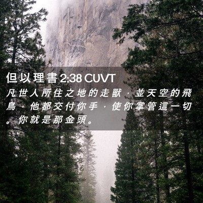 Picture 02 - 但 以 理 書 2:38 CUVT - 凡 世 人 所 住 之 地 的 走 獸 ， 並 - Bible Verse Picture