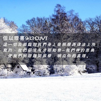 Picture 02 - 但 以 理 書 9:13 CUVT - 這 一 切 災 禍 臨 到 我 們 身 上 是 - Bible Verse Picture