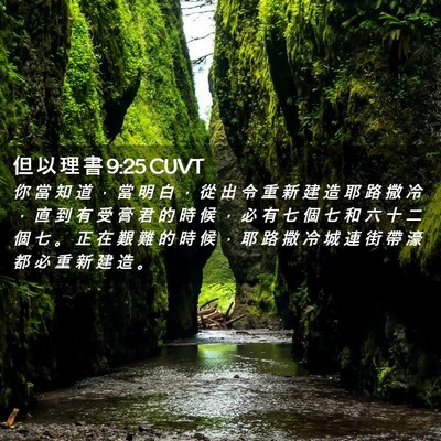 Picture 02 - 但 以 理 書 9:25 CUVT - 你 當 知 道 ， 當 明 白 ， 從 出 令 - Bible Verse Picture