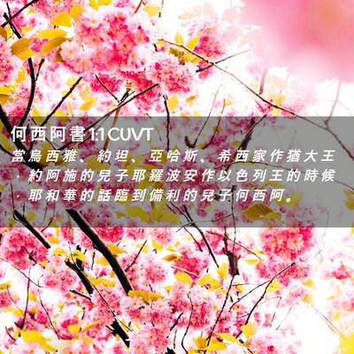 Picture 02 - 何 西 阿 書 1:1 CUVT - 當 烏 西 雅 、 約 坦 、 亞 哈 斯 、 - Bible Verse Picture