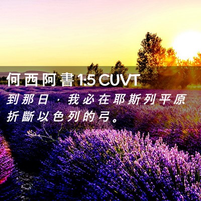 Picture 02 - 何 西 阿 書 1:5 CUVT - 到 那 日 ， 我 必 在 耶 斯 列 平 原 - Bible Verse Picture
