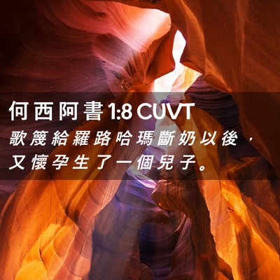 Picture 02 - 何 西 阿 書 1:8 CUVT - 歌 篾 給 羅 路 哈 瑪 斷 奶 以 後 ， - Bible Verse Picture