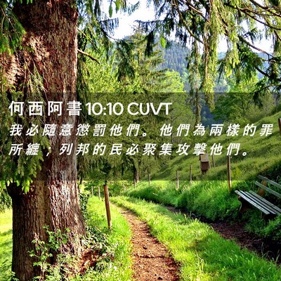 Picture 02 - 何 西 阿 書 10:10 CUVT - 我 必 隨 意 懲 罰 他 們 。 他 們 為 - Bible Verse Picture