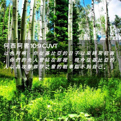 Picture 02 - 何 西 阿 書 10:9 CUVT - 以 色 列 啊 ， 你 從 基 比 亞 的 日 - Bible Verse Picture