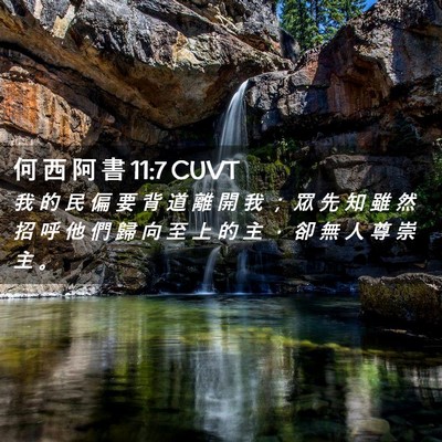 Picture 02 - 何 西 阿 書 11:7 CUVT - 我 的 民 偏 要 背 道 離 開 我 ； 眾 - Bible Verse Picture