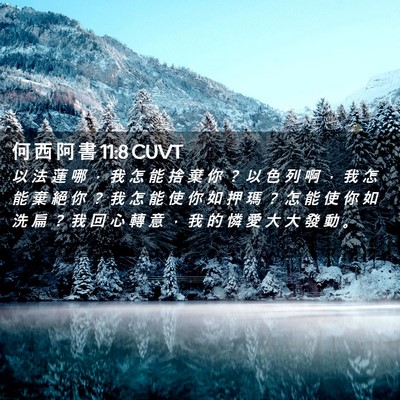 Picture 02 - 何 西 阿 書 11:8 CUVT - 以 法 蓮 哪 ， 我 怎 能 捨 棄 你 ？ - Bible Verse Picture