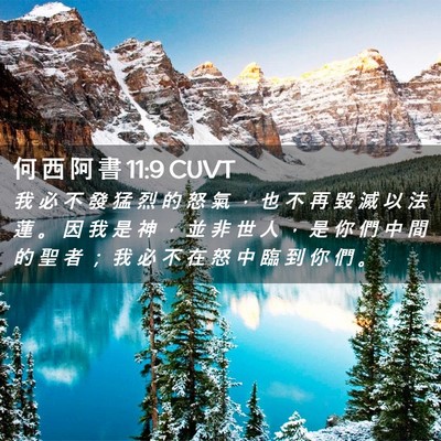 Picture 02 - 何 西 阿 書 11:9 CUVT - 我 必 不 發 猛 烈 的 怒 氣 ， 也 不 - Bible Verse Picture