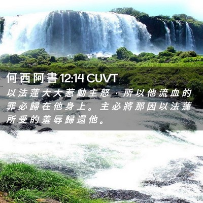 Picture 02 - 何 西 阿 書 12:14 CUVT - 以 法 蓮 大 大 惹 動 主 怒 ， 所 以 - Bible Verse Picture