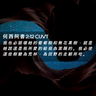 Picture 02 - 何 西 阿 書 2:12 CUVT - 我 也 必 毀 壞 她 的 葡 萄 樹 和 無 - Bible Verse Picture