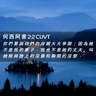 Picture 02 - 何 西 阿 書 2:2 CUVT - 你 們 要 與 你 們 的 母 親 大 大 爭 - Bible Verse Picture