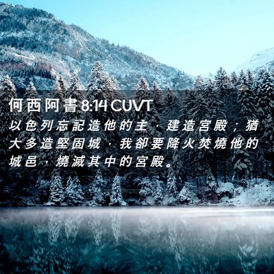 Picture 02 - 何 西 阿 書 8:14 CUVT - 以 色 列 忘 記 造 他 的 主 ， 建 造 - Bible Verse Picture