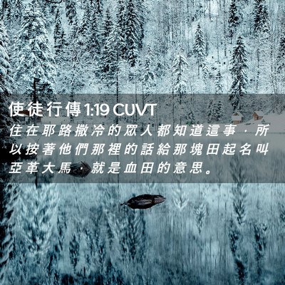 Picture 02 - 使 徒 行 傳 1:19 CUVT - 住 在 耶 路 撒 冷 的 眾 人 都 知 道 - Bible Verse Picture