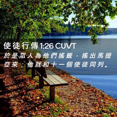 Picture 02 - 使 徒 行 傳 1:26 CUVT - 於 是 眾 人 為 他 們 搖 籤 ， 搖 出 - Bible Verse Picture