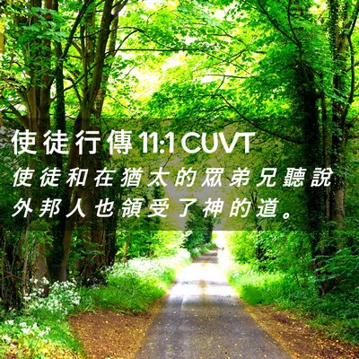 Picture 02 - 使 徒 行 傳 11:1 CUVT - 使 徒 和 在 猶 太 的 眾 弟 兄 聽 說 - Bible Verse Picture