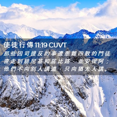 Picture 02 - 使 徒 行 傳 11:19 CUVT - 那 些 因 司 提 反 的 事 遭 患 難 四 - Bible Verse Picture