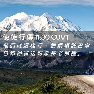 Picture 02 - 使 徒 行 傳 11:30 CUVT - 他 們 就 這 樣 行 ， 把 捐 項 託 巴 - Bible Verse Picture