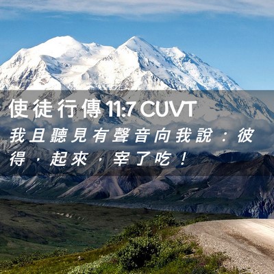 Picture 02 - 使 徒 行 傳 11:7 CUVT - 我 且 聽 見 有 聲 音 向 我 說 ： 彼 - Bible Verse Picture