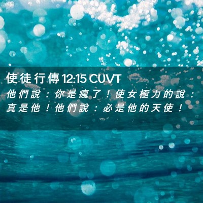 Picture 02 - 使 徒 行 傳 12:15 CUVT - 他 們 說 ： 你 是 瘋 了 ！ 使 女 極 - Bible Verse Picture
