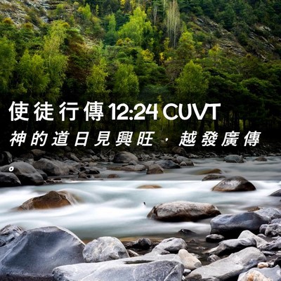 Picture 02 - 使 徒 行 傳 12:24 CUVT - 神 的 道 日 見 興 旺 ， 越 發 廣 傳 - Bible Verse Picture