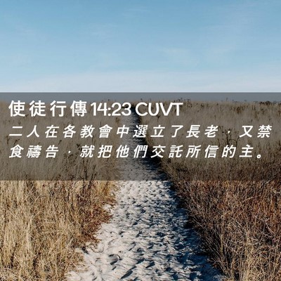 Picture 02 - 使 徒 行 傳 14:23 CUVT - 二 人 在 各 教 會 中 選 立 了 長 老 - Bible Verse Picture