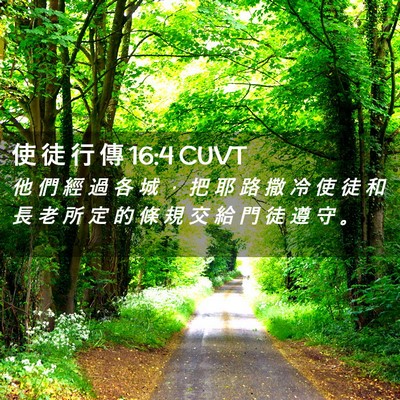 Picture 02 - 使 徒 行 傳 16:4 CUVT - 他 們 經 過 各 城 ， 把 耶 路 撒 冷 - Bible Verse Picture