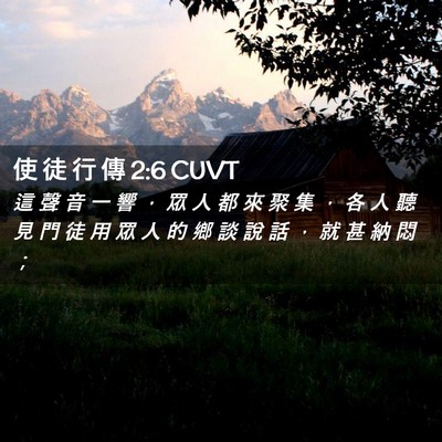 Picture 02 - 使 徒 行 傳 2:6 CUVT - 這 聲 音 一 響 ， 眾 人 都 來 聚 集 - Bible Verse Picture