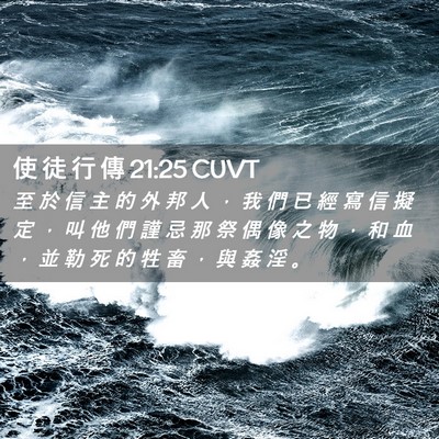 Picture 02 - 使 徒 行 傳 21:25 CUVT - 至 於 信 主 的 外 邦 人 ， 我 們 已 - Bible Verse Picture