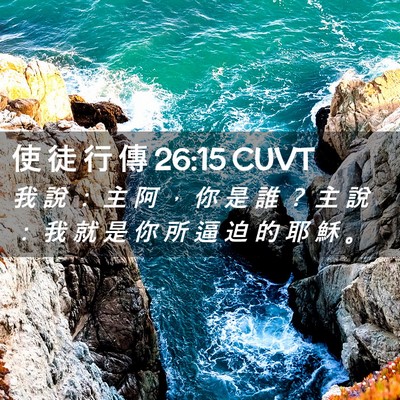 Picture 02 - 使 徒 行 傳 26:15 CUVT - 我 說 ： 主 阿 ， 你 是 誰 ？ 主 說 - Bible Verse Picture