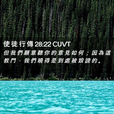Picture 02 - 使 徒 行 傳 28:22 CUVT - 但 我 們 願 意 聽 你 的 意 見 如 何 - Bible Verse Picture
