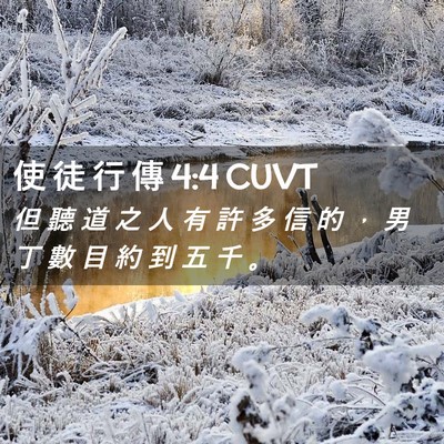 Picture 02 - 使 徒 行 傳 4:4 CUVT - 但 聽 道 之 人 有 許 多 信 的 ， 男 - Bible Verse Picture