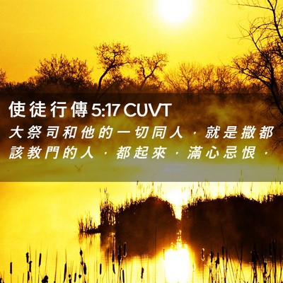 Picture 02 - 使 徒 行 傳 5:17 CUVT - 大 祭 司 和 他 的 一 切 同 人 ， 就 - Bible Verse Picture