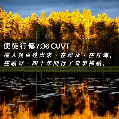 Picture 02 - 使 徒 行 傳 7:36 CUVT - 這 人 領 百 姓 出 來 ， 在 埃 及 ， - Bible Verse Picture
