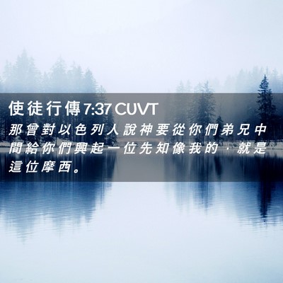 Picture 02 - 使 徒 行 傳 7:37 CUVT - 那 曾 對 以 色 列 人 說 神 要 從 你 - Bible Verse Picture