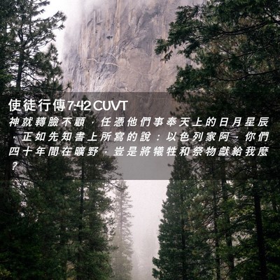 Picture 02 - 使 徒 行 傳 7:42 CUVT - 神 就 轉 臉 不 顧 ， 任 憑 他 們 事 - Bible Verse Picture