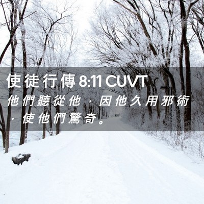 Picture 02 - 使 徒 行 傳 8:11 CUVT - 他 們 聽 從 他 ， 因 他 久 用 邪 術 - Bible Verse Picture