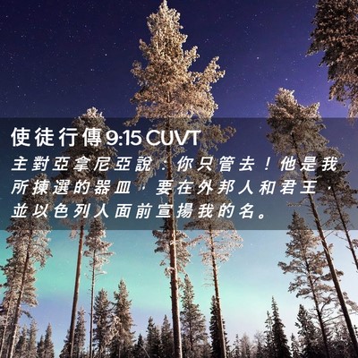 Picture 02 - 使 徒 行 傳 9:15 CUVT - 主 對 亞 拿 尼 亞 說 ： 你 只 管 去 - Bible Verse Picture