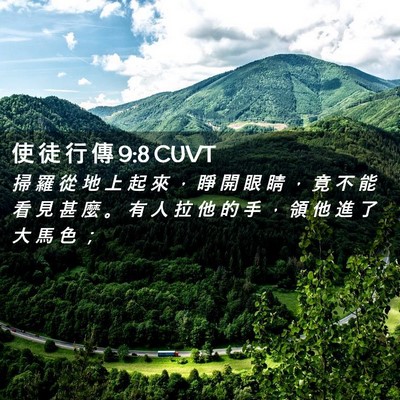 Picture 02 - 使 徒 行 傳 9:8 CUVT - 掃 羅 從 地 上 起 來 ， 睜 開 眼 睛 - Bible Verse Picture
