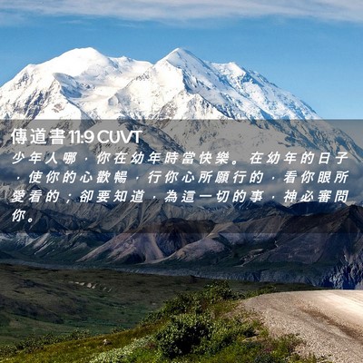 Picture 02 - 傳 道 書 11:9 CUVT - 少 年 人 哪 ， 你 在 幼 年 時 當 快 - Bible Verse Picture