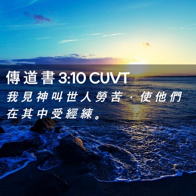 Picture 02 - 傳 道 書 3:10 CUVT - 我 見 神 叫 世 人 勞 苦 ， 使 他 們 - Bible Verse Picture