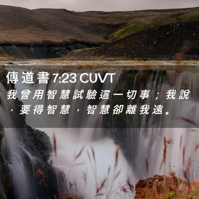 Picture 02 - 傳 道 書 7:23 CUVT - 我 曾 用 智 慧 試 驗 這 一 切 事 ； - Bible Verse Picture