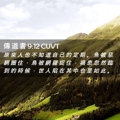 Picture 02 - 傳 道 書 9:12 CUVT - 原 來 人 也 不 知 道 自 己 的 定 期 - Bible Verse Picture
